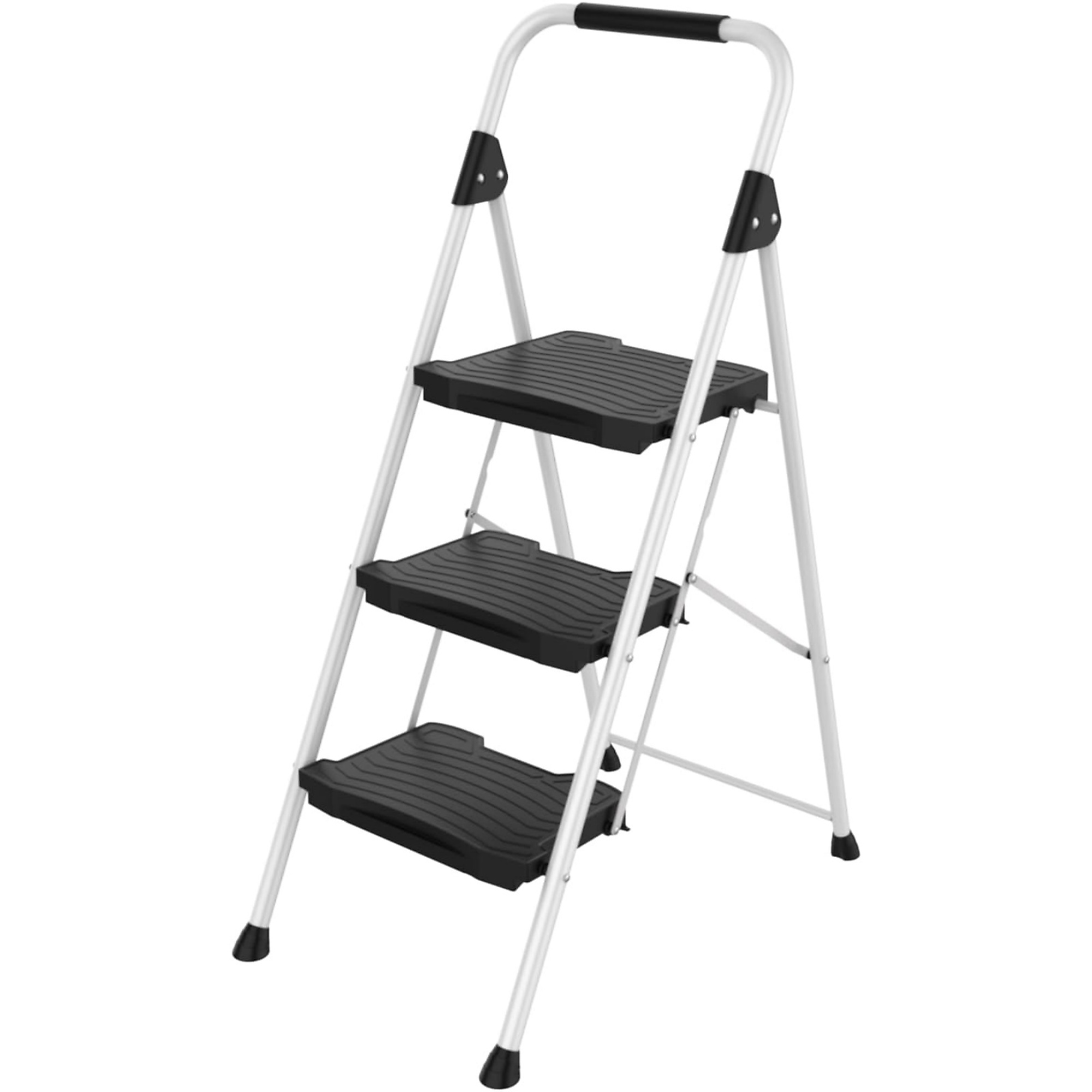 3.4 ft. Metal Lightweight Step Ladder (8 ft. Reach) with Safety Lock Design 900 lb. Load Capacity Type IAA Duty Rating